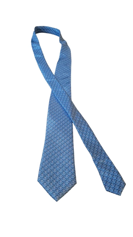 Corbata de cuello Sastre Para hombres Diseñador Lujo Pez Azul Novedad Negocios Iglesia Traje Foto 3 de 4