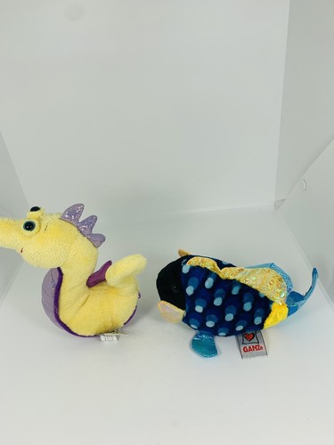 Ganz Lil Kinz Seahorse HS507 And Blue Triggerfish HS526 Plush Lot No Codes Ocean - Picture 2 of 7