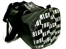 True Religion Green Canvas Gym Travel Duffle Bag w/Shoulder Strap NWT