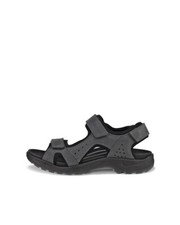 ECCO Onroads Magnet Grey Black Straps Hiking Walking Sandal EU 45 Mens 11 - 11.5