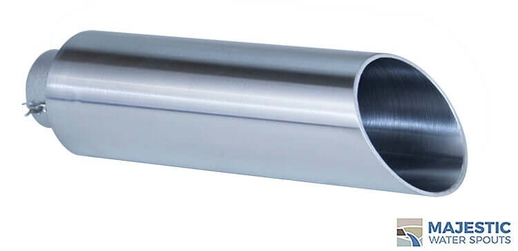 Pequeña fuente de agua redonda Beretta de 2" o pico de piscina/spa en acero inoxidable