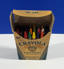 VTG Crayola No 242 Gold Medal 24 Color Pack Crayons Box Binney Smith Unused