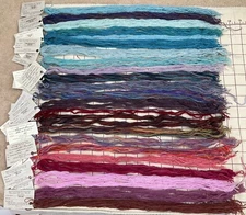 Sheep’s Silk & Wool Needlepoint Floss The Gatherer Hand Dyed lot of 21 pre-Cut