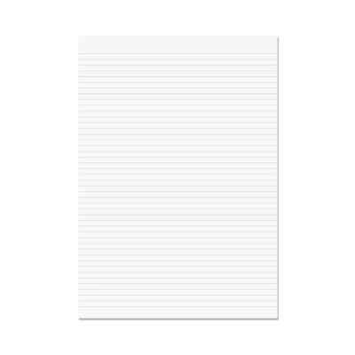 RHINO A4 Loseblattpapier, 6 mm liniert, 500 Blatt / 1000 Seiten, ungelocht