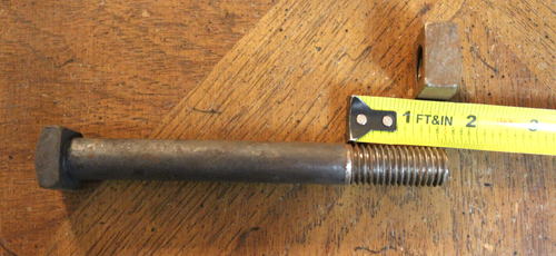 6 Stück 5/8 Zoll x 5-1/2 Zoll L. Vierkant Maschinenschraube Glattstahl & 6 Muttern Schmied - Bild 6 von 8