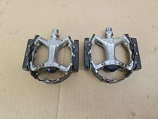 Vintage Old School Wellgo LU-393 Platform Pedals Metal Mountain Bike BMX 9/16" 