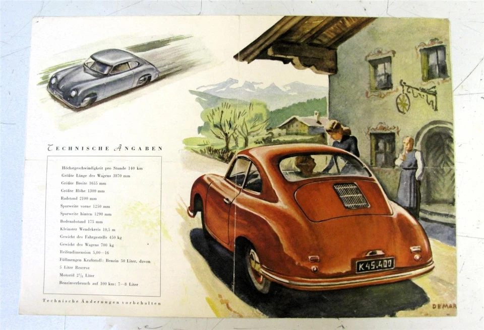 PORSCHE Car Sales Brochure 1900-1945 German Text Early Brochure - Image 3 of 3