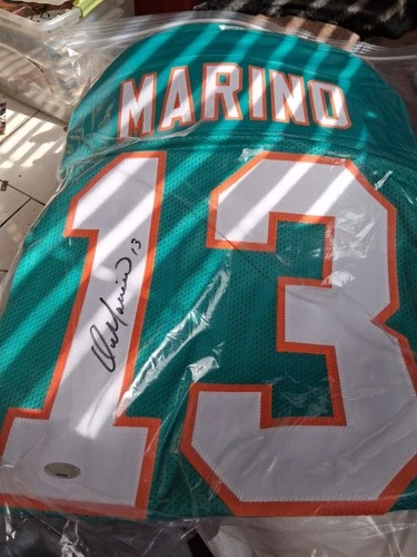 Dan Marino Autographed Teal Football Jersey-TriStar Authentic-Dolphins