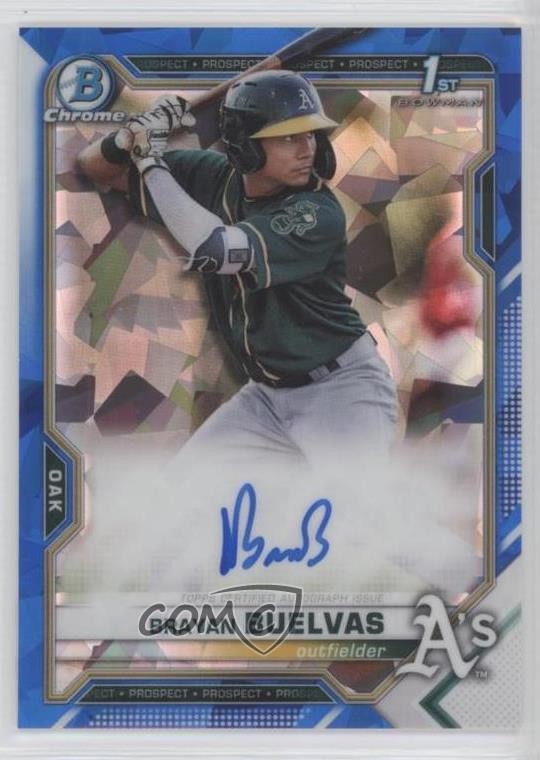 2021 Bowman Sapphire Edition Chrome Prospects Brayan Buelvas #BSPA-BBU Auto 15r3