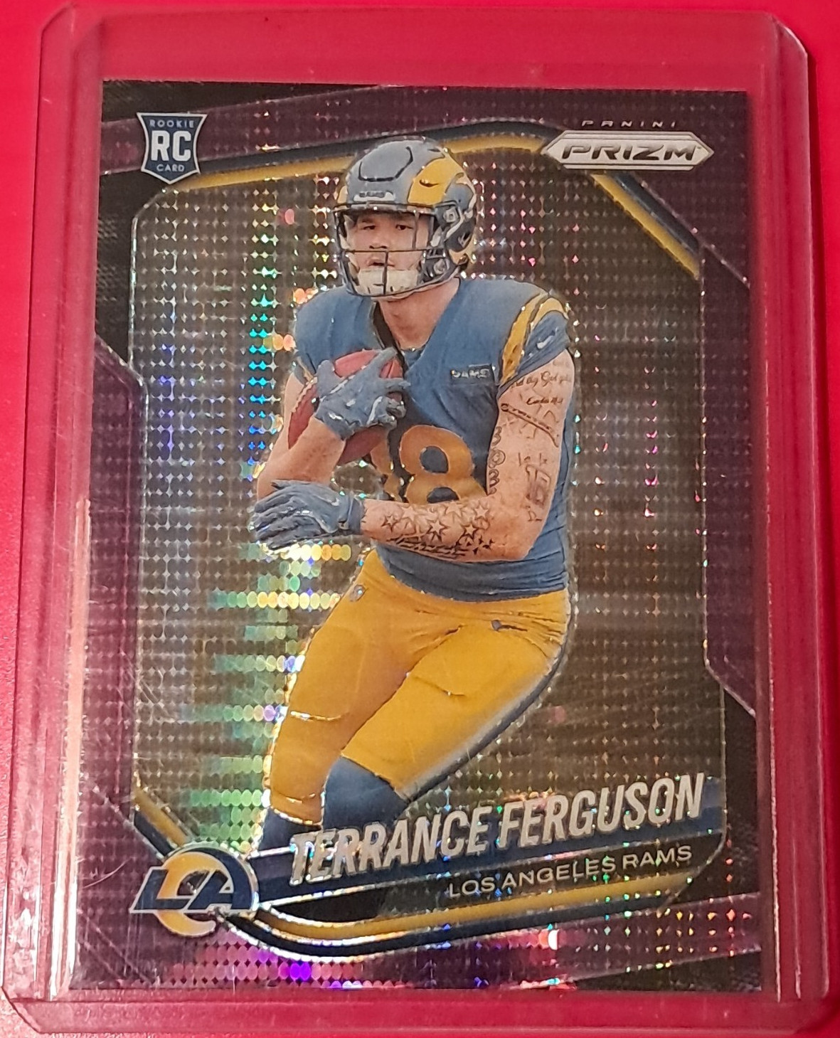 Panini 2025 Prizm #379 Terrance Ferguson Rams Rookie Parallel NFL Card