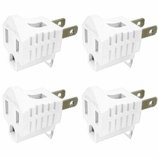 4 pack 3-prong to 2-prong adapter grounding converter polarized 3 pin to 2 ...