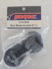 Vintage Duratrax Vendetta SC Black Wheels 1pr(2) DTXC9928 Old Stock