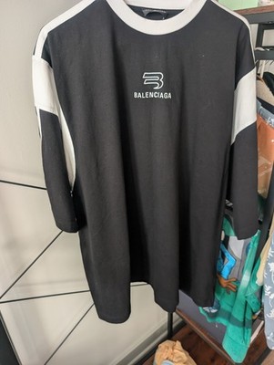 Balenciaga logo embossed stitching shirt