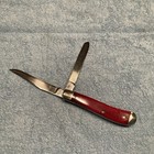 Moore Maker USA 5201U 2 Blade Trapper Red Wood Scales 3 7/8” Closed  Good Snap — photo 4