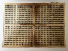 Azerbaijan 1919 FULL SHEET OF STAMPS Lyapin#2 UNIC RARE SPECIAL CANCELLATIONS