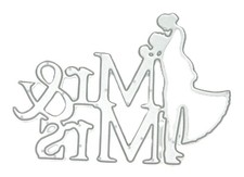 Bride  Groom MR  MRS Wedding Metal Cutting Die Cut Card