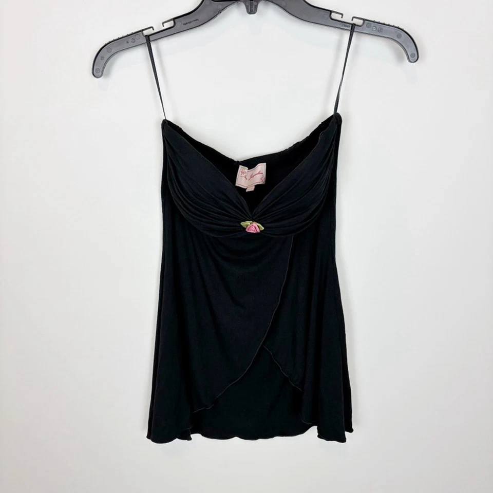 Top Nana Jacqueline Y2K Aubrey en Negro Talla XS Foto 2 de 4