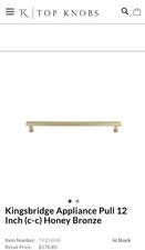 Top Knobs 12 (c-c) Kingsbridge Appliance Pull...