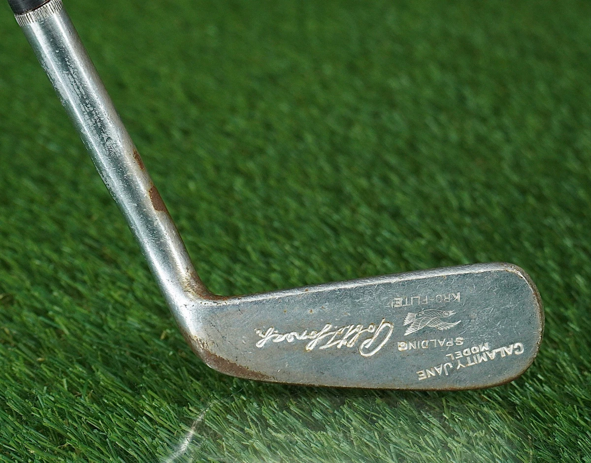 Putter Vintage Spalding Kro-flite Robert T Jones Calamity Jan - Manche Hickory - Droitier