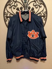 Vintage Auburn University Russell Jacket Nylon Navy Orange RARE Mens M