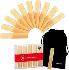 10 Pack Bb Clarinet Reeds Strength 2.5 Natural Cane Reeds for Clarinet, Beginn