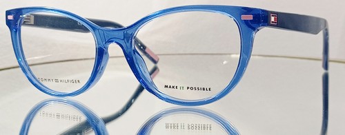 TOMMY HILFIGER TH 1928 JOO Eyeglasses BLUE GLITTER New Plastic 48-16-130 - Picture 3 of 14