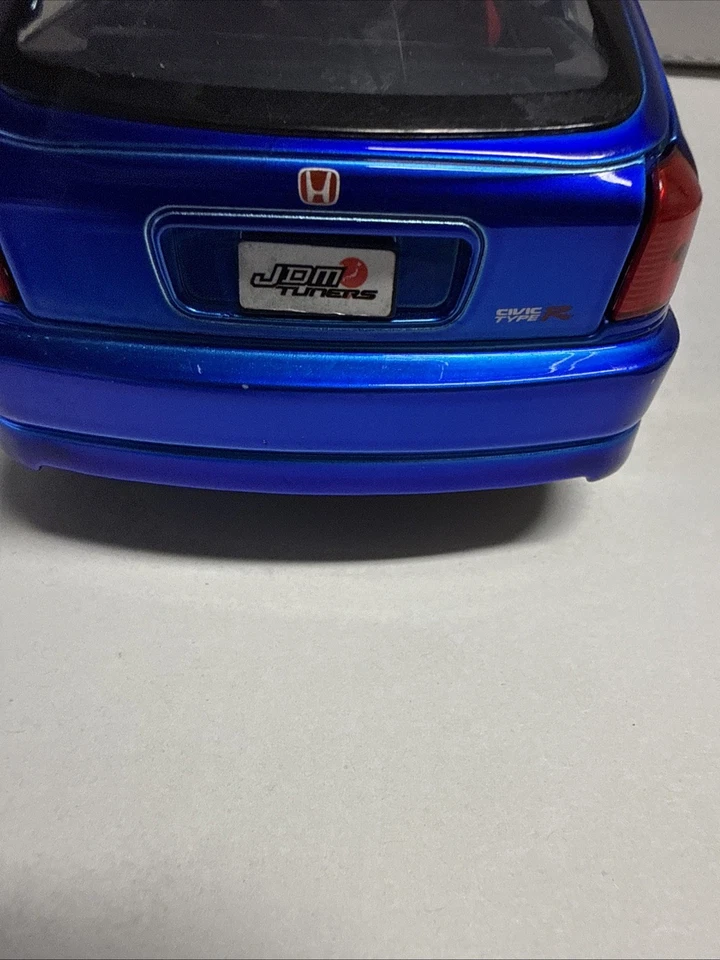 Sintonizadores Jada JDM 1997 HONDA CIVIC EK tipo R azul fundido a presión 1:24 Foto 4 de 4
