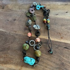 Treska Wooden, Plastic, Glass, MOP, Wooden, And Metal Bead Necklace