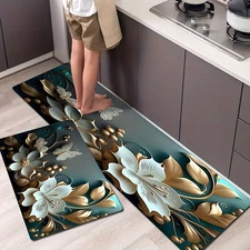 3D Print Non-Slip Mat, Flannel Waterproof Washable