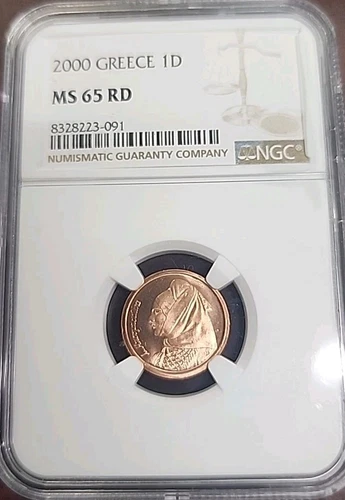 2000 Greece 1D NGC MS65 RD