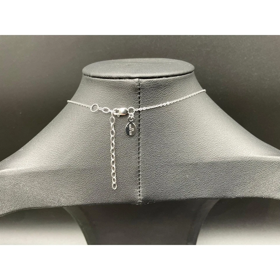 Colar pingente de prata esterlina Esposito CZ com centro de filigrana 18" caixa JTV - Imagem 3 de 4