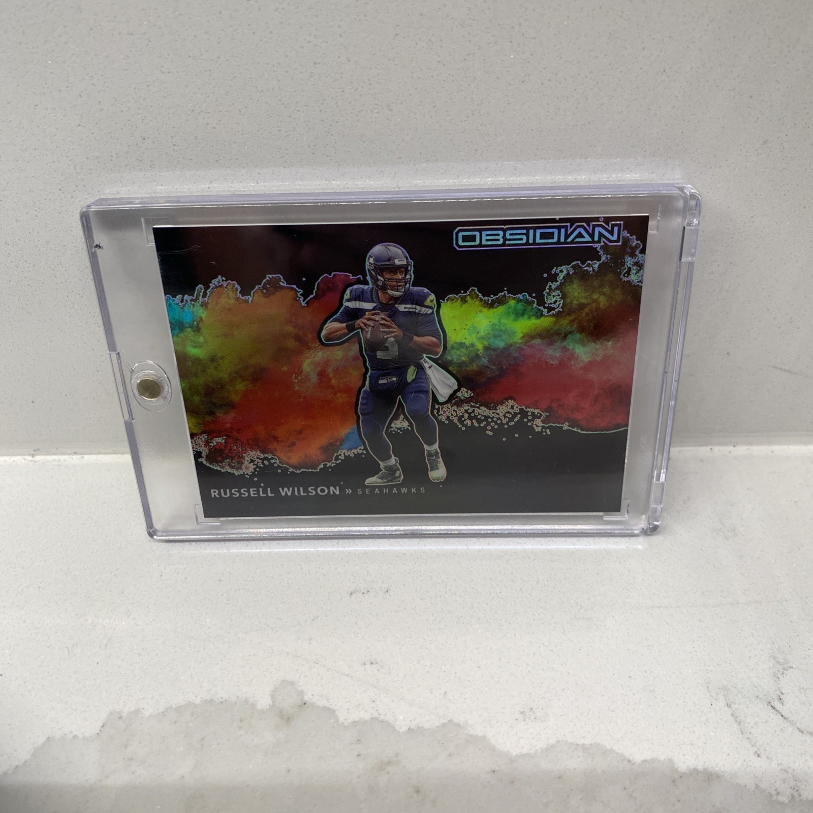 2020 Panini Obsidian Color Blast Black Russell Wilson #CBB4