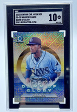 2020 Bowman Chrome Wander Franco Dawn Of Glory Mojo Gold Refractor #DG20 SGC 10