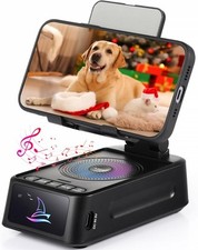Gifts for Men Women Cell Phone Stand with Bluetooth Speaker Led Light Unique