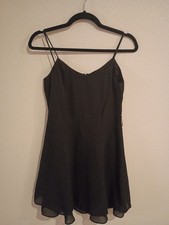 WINDSOR Black Spaghetti Strap Slip Dress Size 3/4 — Flowy Party / Cocktail Dress