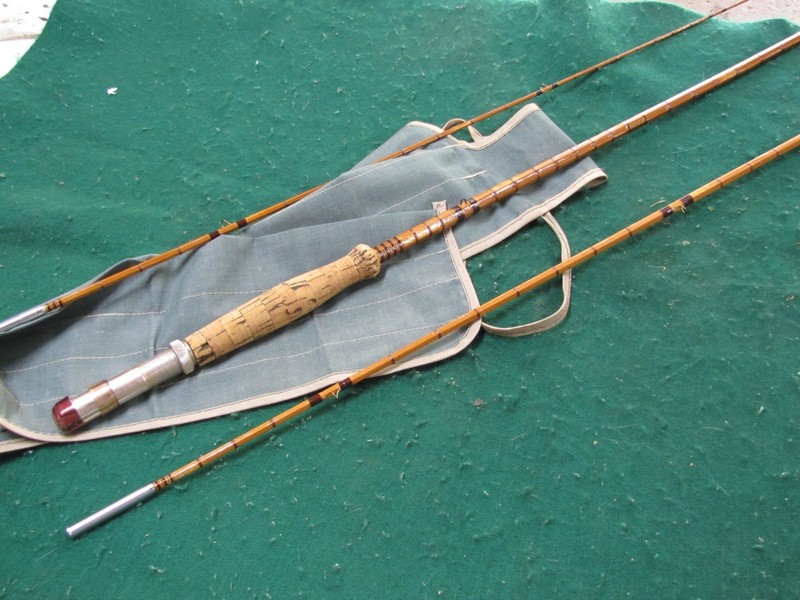 Vintage 3 piece Bamboo reconditioned fly rod. 8 1/2'.