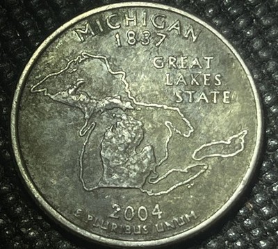 2004-D Michigan State Quarter Improperly Annealed Sintered