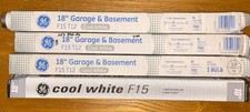 GE F15T12/CW Cool White 15W Fluorescent 4 Bulbs 