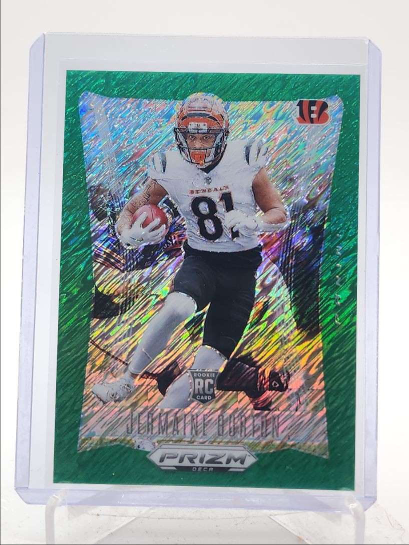 JERMAINE BURTON 2024 PANINI PRIZM DECA ROOKIE GREEN SHIMMER RC /12 Q4078