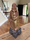 New ListingAntique Carved Chinese Figure Shou Lau Longevity Soapstone Figurine