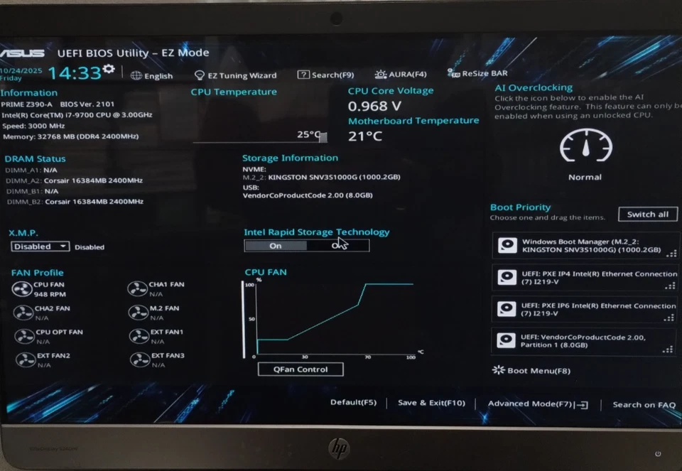Custom NZXT Asus Prime Z590-A Gaming Desktop i7-9700 GeForce 32GB RAM 1TB W11P - Image 2 of 4