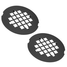 Shower Drain Cover 4-1/4" OD, 2 Pcs Snap-in Shower Drain Strainer Grid, Black
