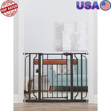 Extra Wide Walk Thru Baby Safety Gate Adjustable Pet Friendly Hardware Mount New