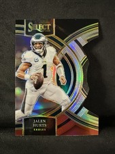 2023 Panini Select - Premier Level Jalen Hurts #184 Black & Red Prizm Die-Cut