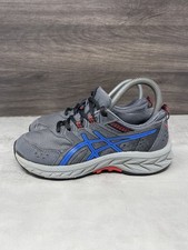 Asics Gel Venture 9 Sneakers Kids Size 3 Grey Blue Red