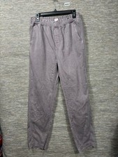 Gap Pants Womens 10 Purple Paperbag Pull On Tapered Twill Elastic Waist Casual