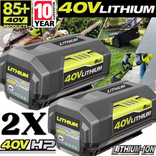 1-2PACK 8.0Ah Battery 40 Volt for Ryobi 40V Lithium OP40602 Battery with LED