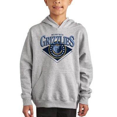 Junk Food Memphis Grizzlies Kids Hoodie, Small, Athletic Heather