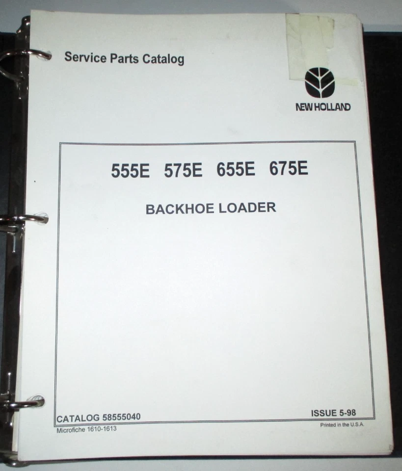 New Holland 555E 575E 655E 675E Tractor Loader Backhoe Parts Catalog Manual Book - Image 4 of 4