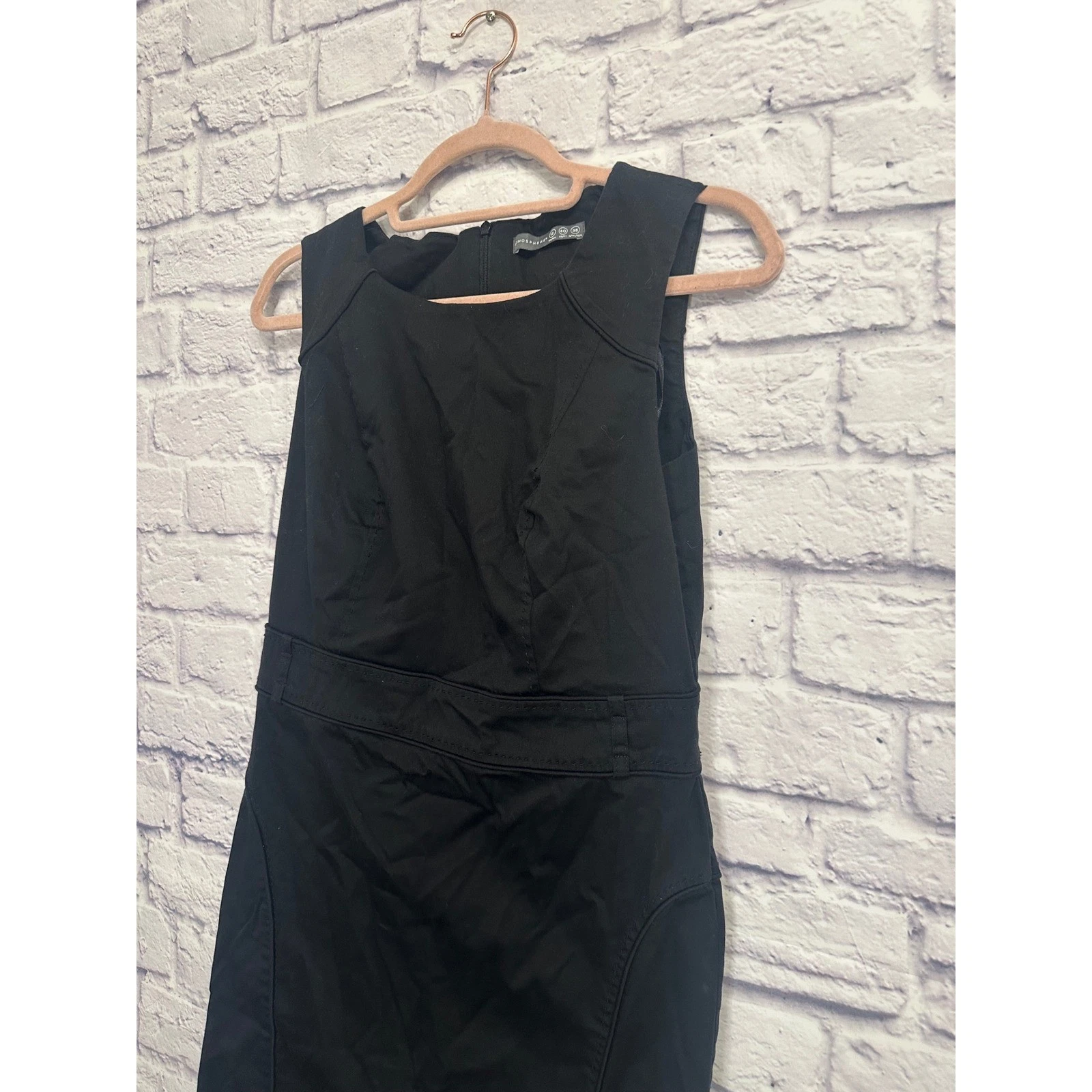 VETEMENTS Atmosphere abito tubino nero senza maniche taglia 12